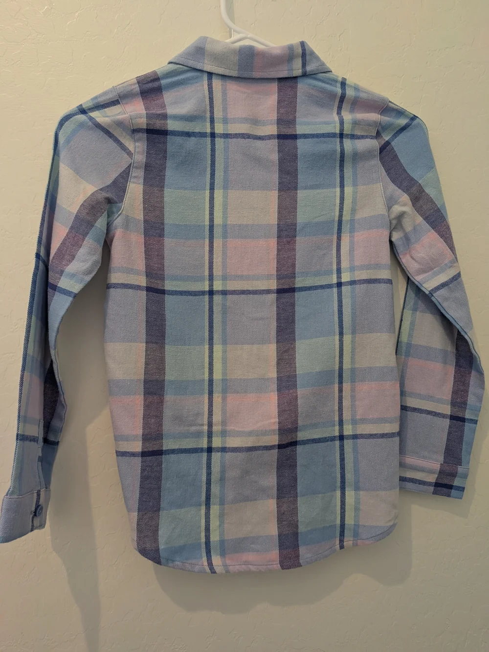 NWT The Children's Place Girls Plaid Button-Up Flannel Shirt Size 7/8 M